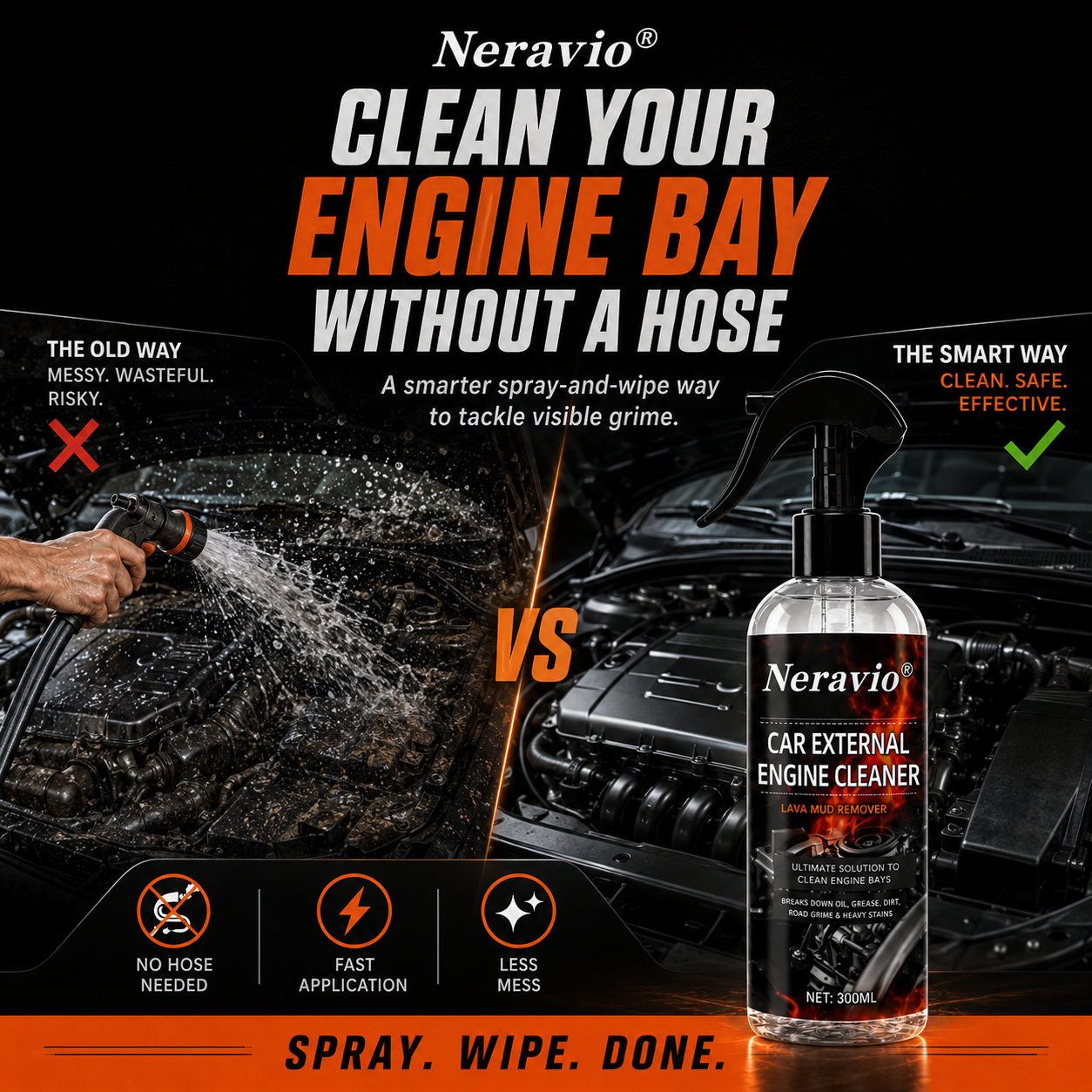 💥Limited-Time 55% OFF✨ Waterless Fast Acting Car Engine Bay Cleaner