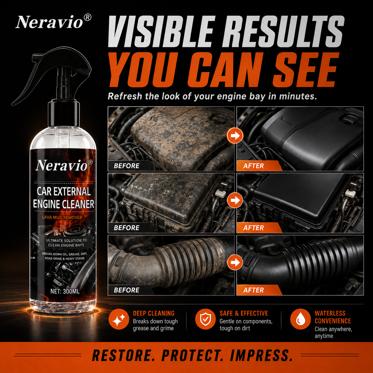 💥Limited-Time 55% OFF✨ Waterless Fast Acting Car Engine Bay Cleaner