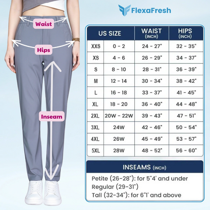FlexaFresh - Unisex's Ultra Stretch Ice Silk Comfort Casual Pants