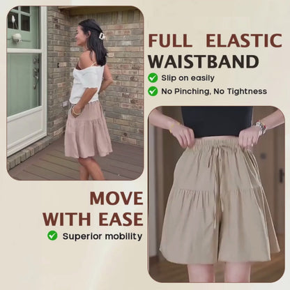 Bloomease - Flowy Skort Shorts for Senior Womens